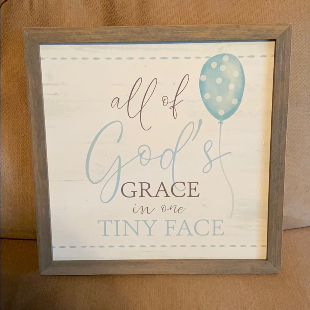 Wooden frame picture for baby room!